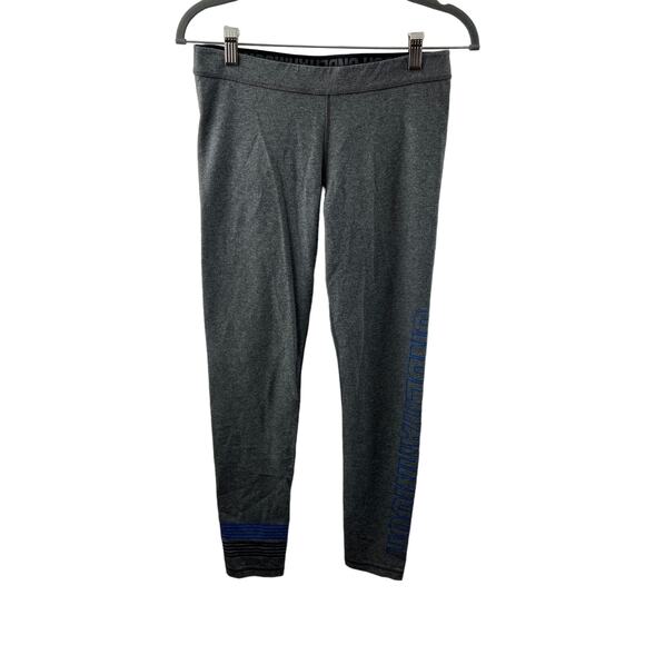 Under Armour Gray Yoga Leggings Elastic Waist Pull On Performance Size M Medium - Picture 1 of 7